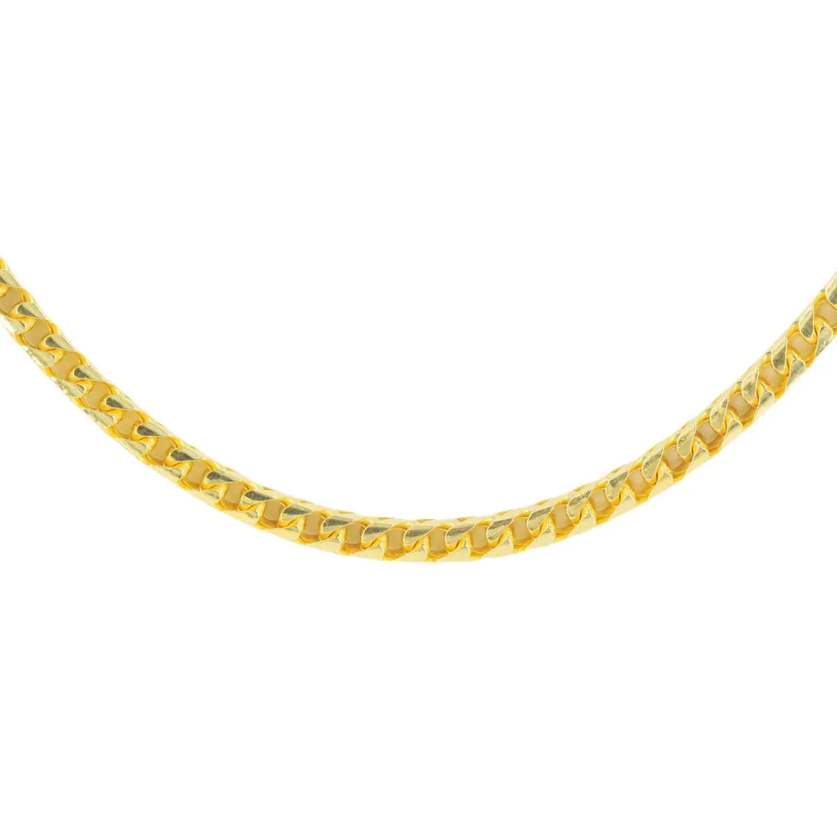 10K Gold 2.8mm Diamond Cut Solid Franco Chain