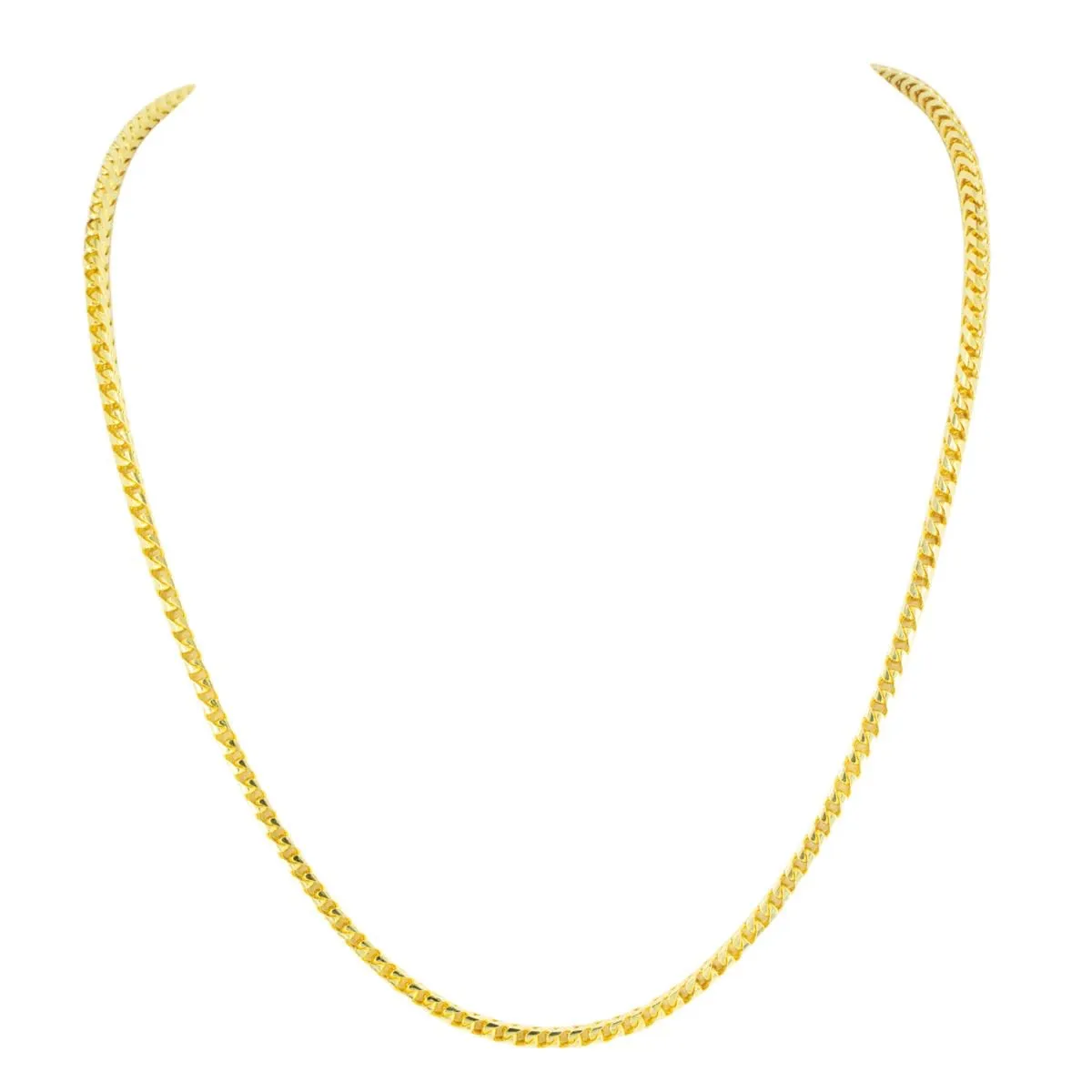 10K Gold 2.8mm Diamond Cut Solid Franco Chain