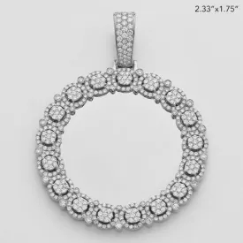 10KW 3.10CTW DIAMOND ROUND CLUSTER MEMORY PENDANT