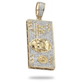 10KY 0.55CTW DIAMOND $100 BILL PENDANT