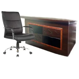 1.4 Meter Executive Table  107 Leather Chair