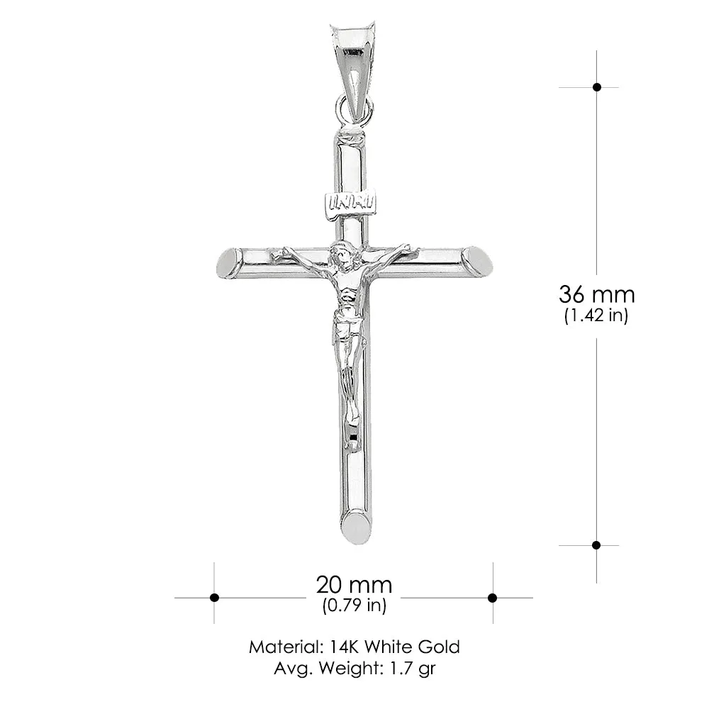 14K Gold Crucifix Cross Religious Pendant