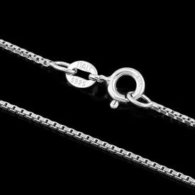 16-20 INCHES ITALY BOX CHAIN 925 STERLING SILVER NECKLACE