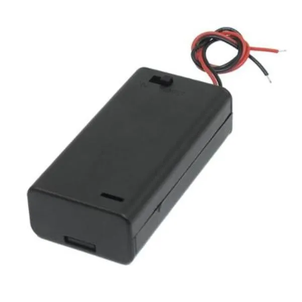 18650 x 2 battery holder with cover and On/Off Switch