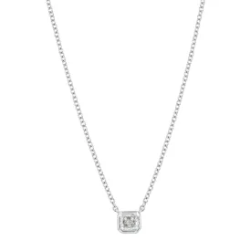 18ct White Gold .36ct Radiant Cut Diamond Natalia Pendant