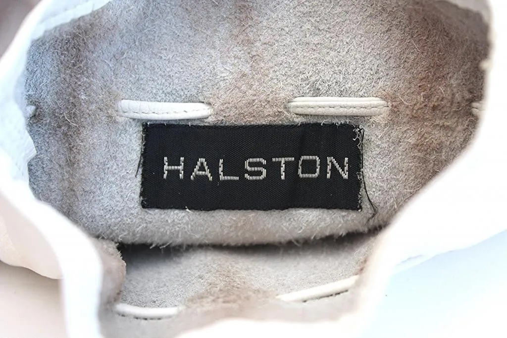 1970s HALSTON White Drawstring Pouch