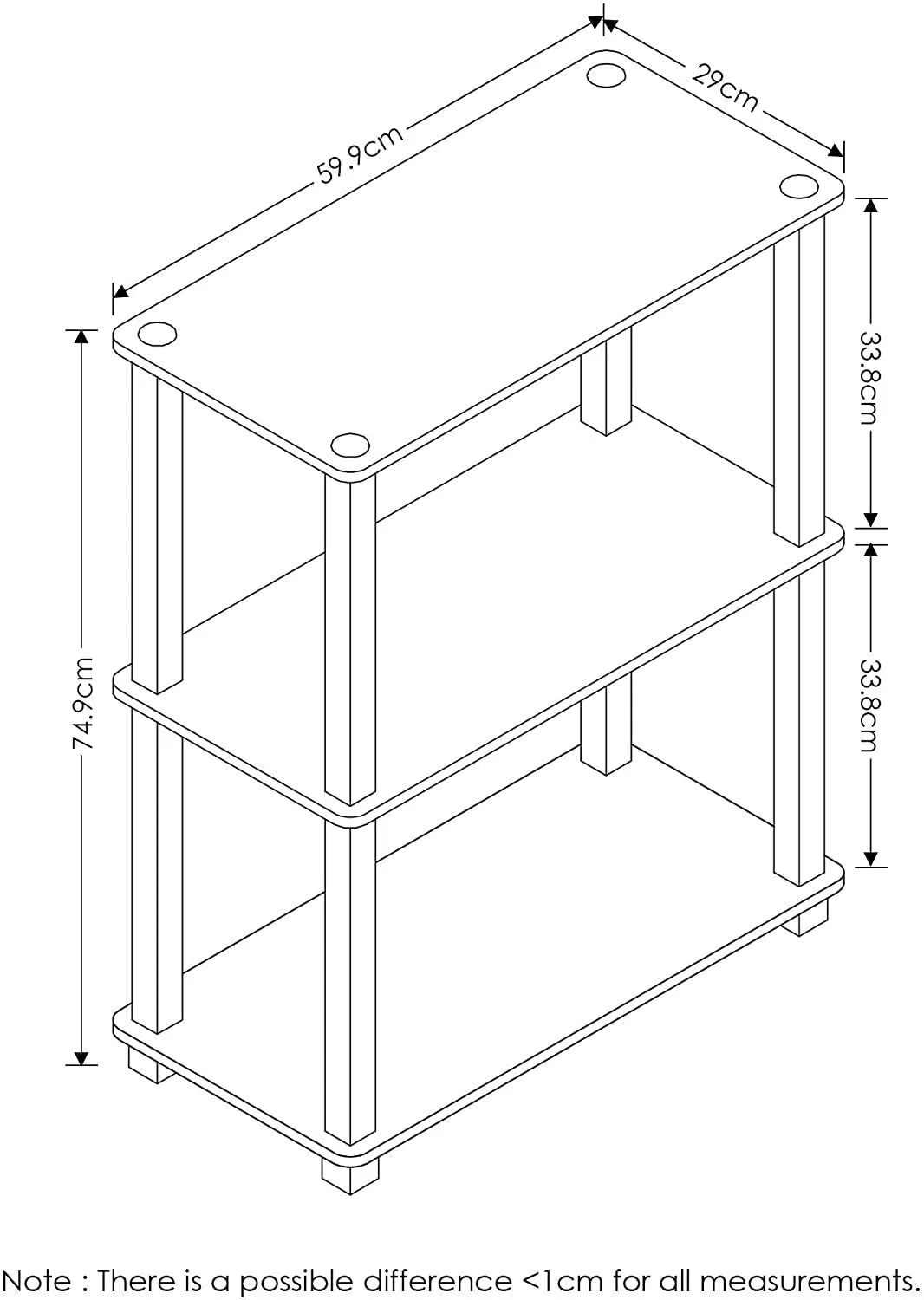 3 Compartment Rectangle Rack