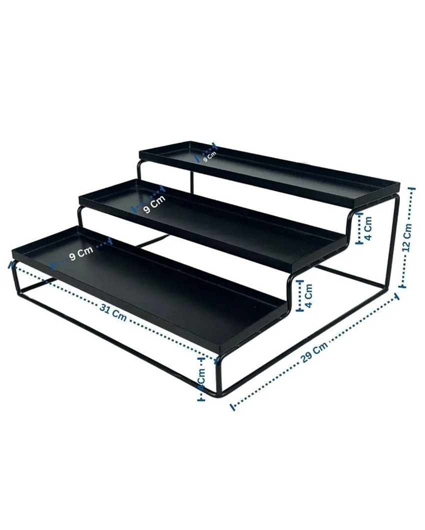 3-Tier Step Rack Organizer | 12 x 11.5 x 5 inches