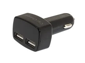 4-In-1 Dual USB Car Charger w/Digital Display