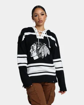 47 Brand Chicago Blackhawks Superior Lacer Hoodie Jet Black