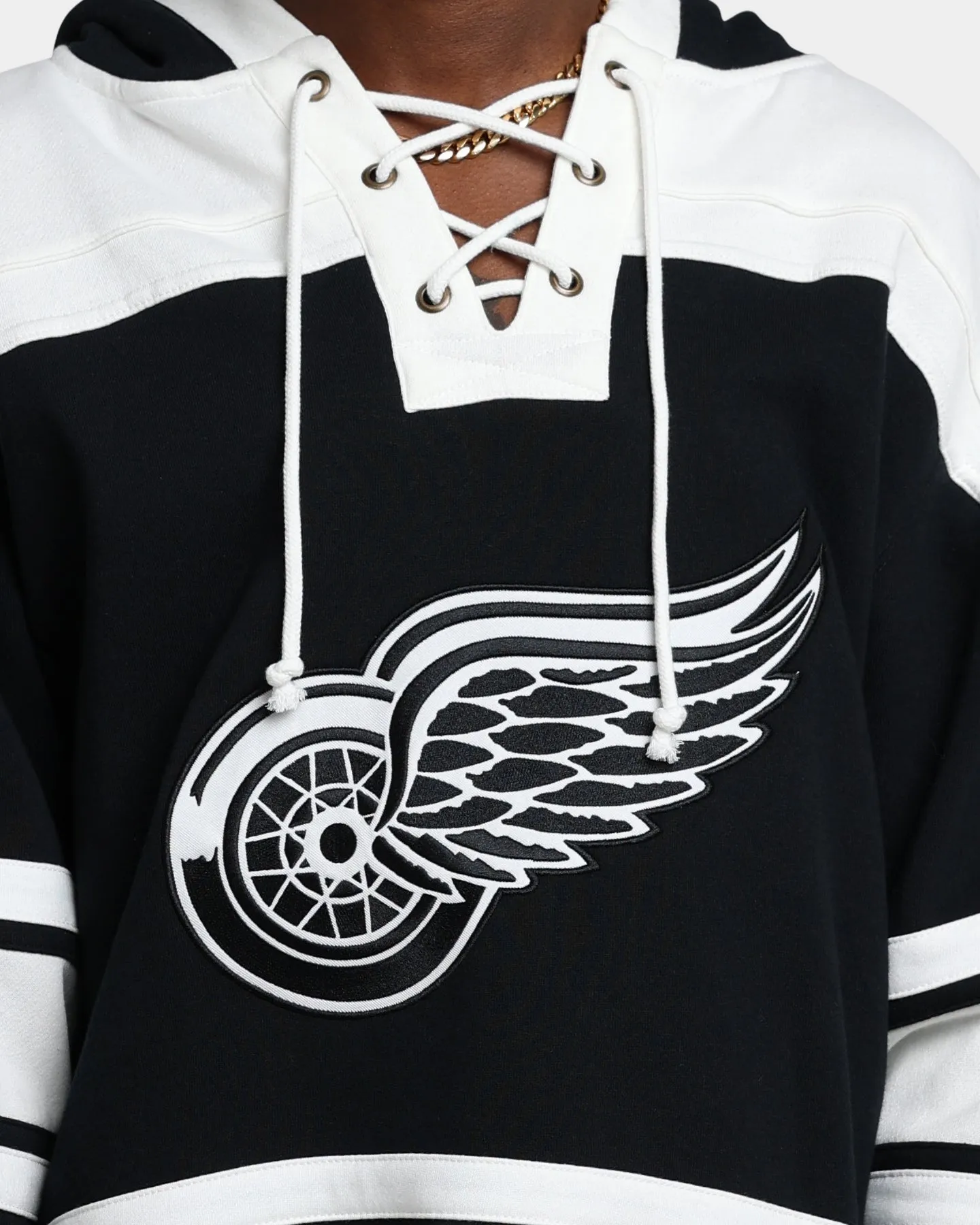 47 Brand Detroit Red Wings Superior Lacer Hoodie Jet Black