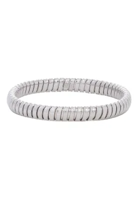 75th Anniversary Single Rolling Bracelet - White Gold