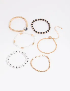 90s Pearl & Bead Bracelet 5-Pack