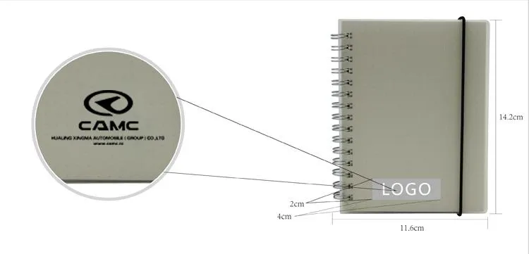 A6 Notebook With Clear Cover And Dot Grid Pages