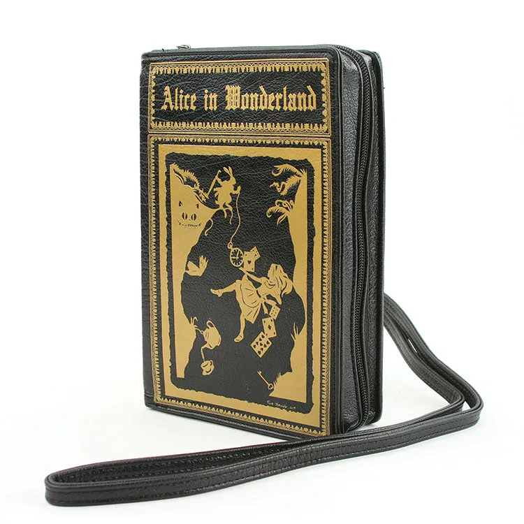 Alice in Wonderland Book Cross-body Bag