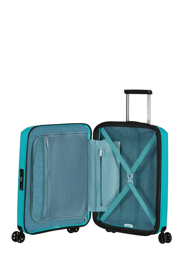 American Tourister Aerostep Expandable 55cm Cabin Spinner | Turquoise Tonic