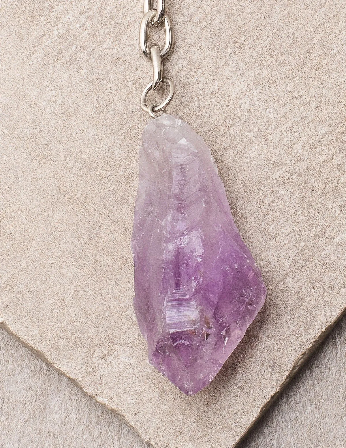 Amethyst Crystal Keychain