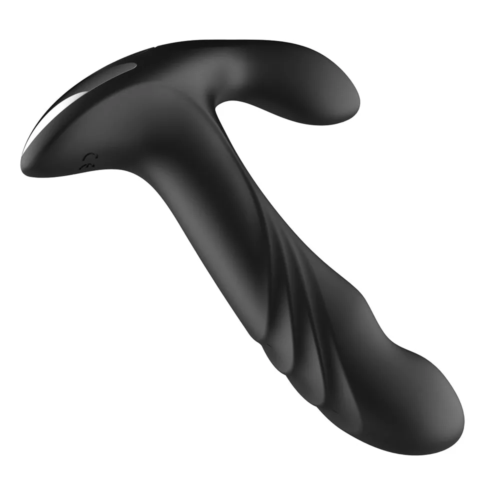 Anal Swirl Vibrating Prostate Stimulator With Rolling Ball & Rotating Beads