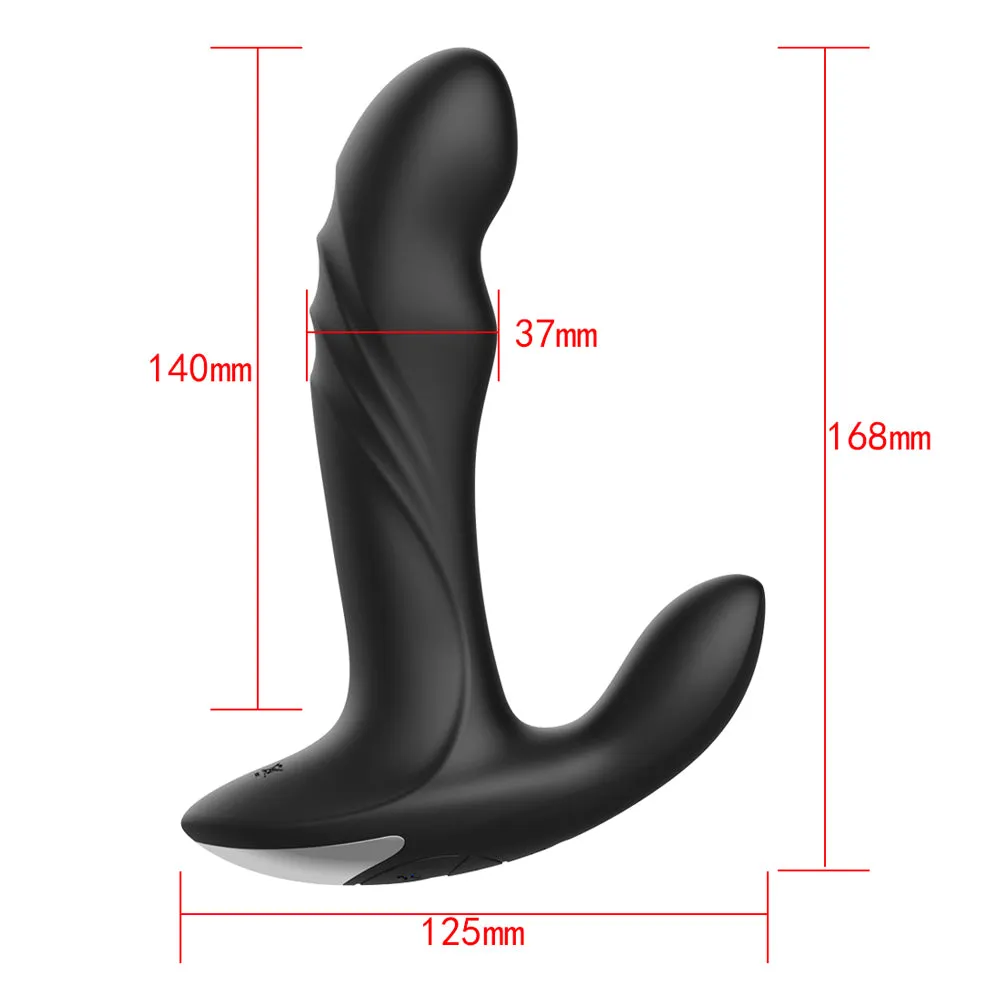 Anal Swirl Vibrating Prostate Stimulator With Rolling Ball & Rotating Beads