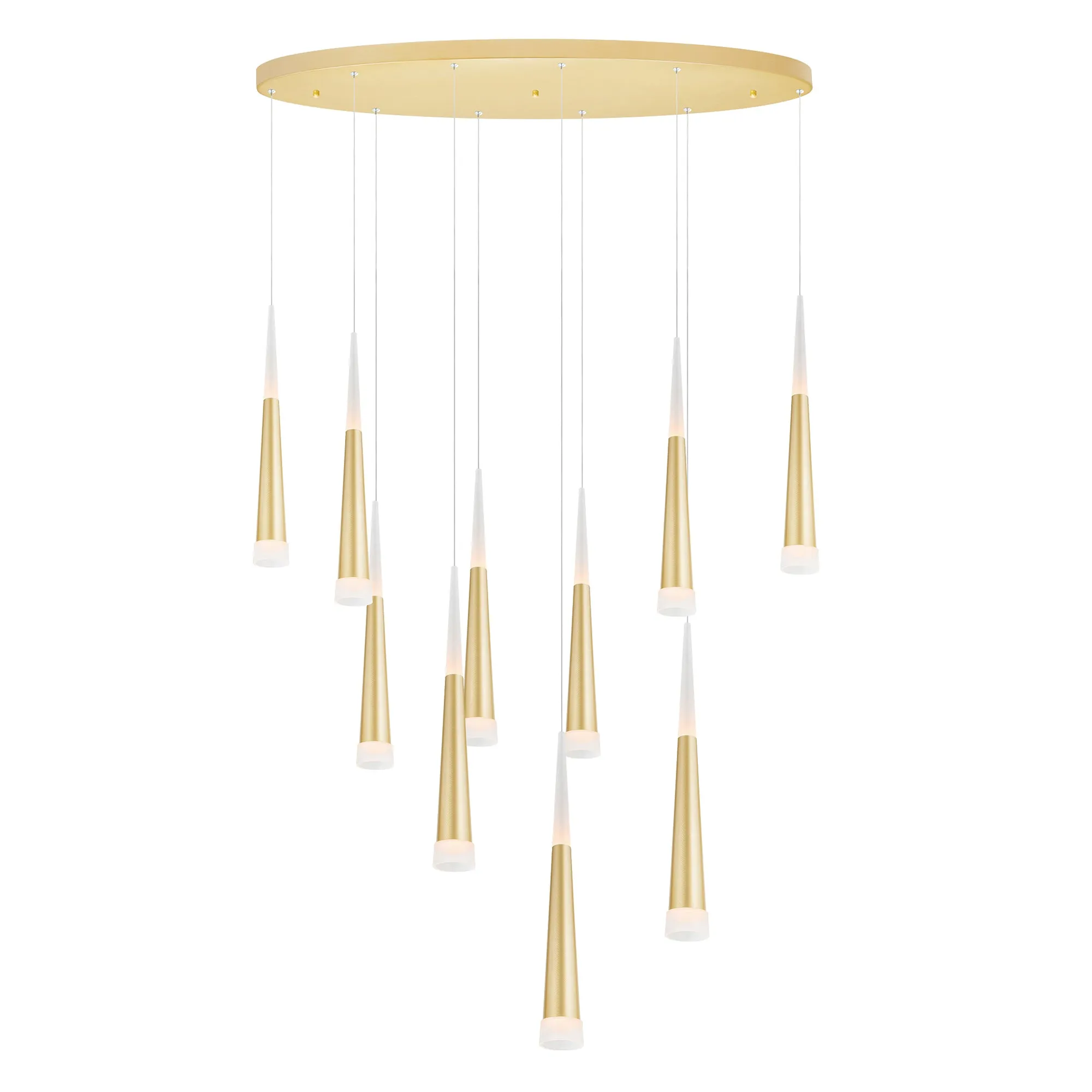 ANDES 8" LED MULTI LIGHT PENDANT-SATIN GOLD