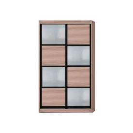 Angelina Modular Wardrobe (Light Oak with Frosted Glass)