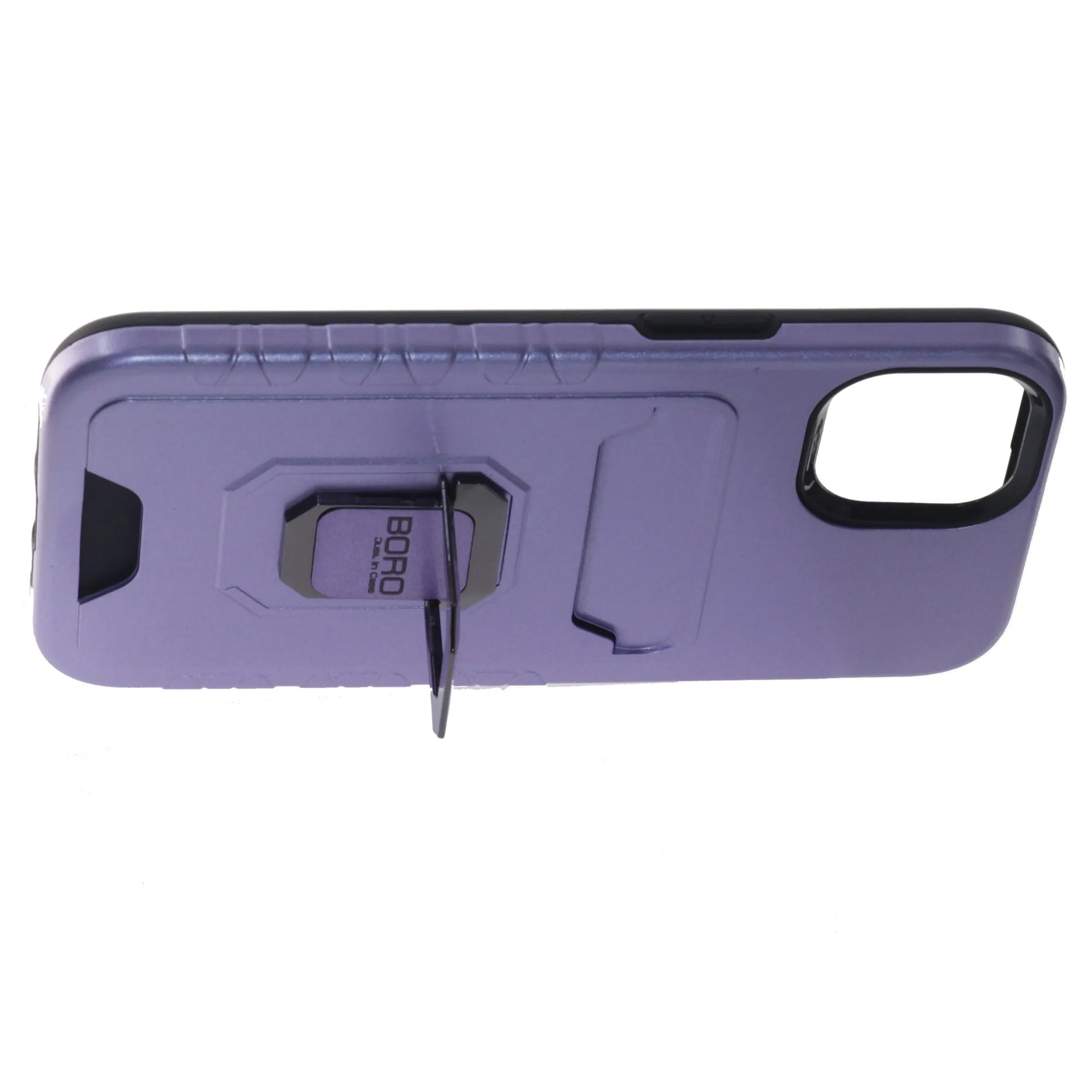 Apple iPhone 13 Mini Case, (BORO)  Magnetic Ring Armor Case with Card Holder, Color Purple