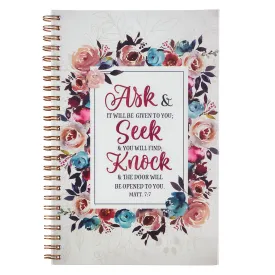 Ask, Seek, Knock Wirebound Notebook - Matthew 7:7