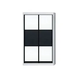 Audrey Modular Wardrobe (White with Black Glass)