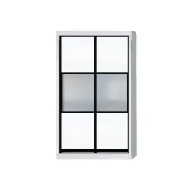 Audrey Modular Wardrobe (White with Frosted Glass)