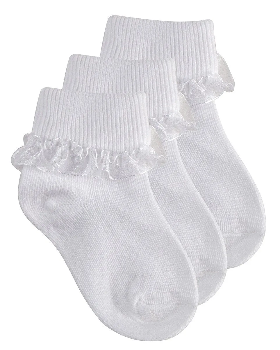 Baby Girl with White Lace Socks (44B485)