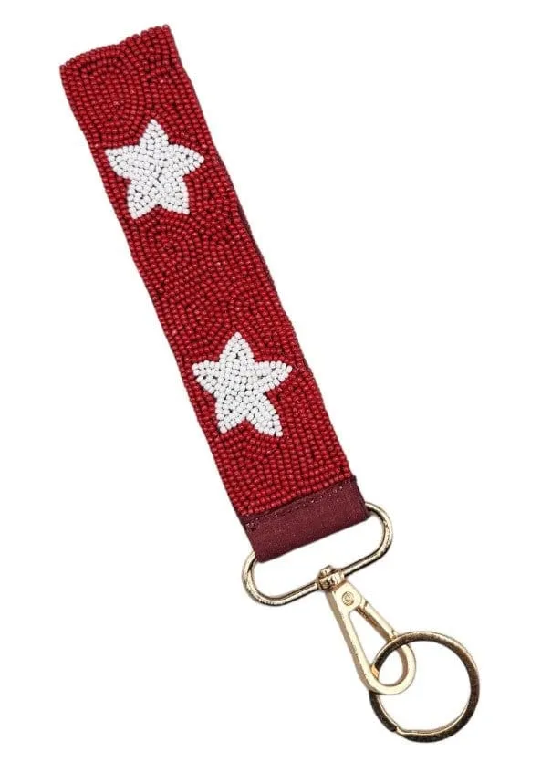 BAH001 Star Beaded Keychain Wristlet