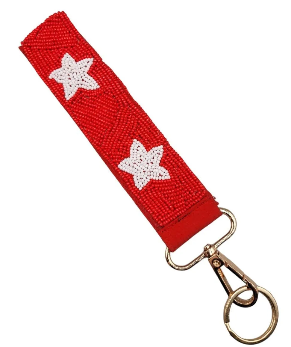 BAH001 Star Beaded Keychain Wristlet