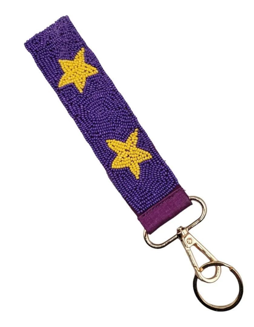 BAH001 Star Beaded Keychain Wristlet