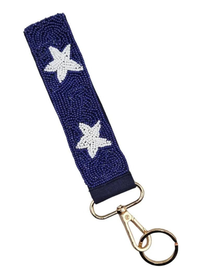 BAH001 Star Beaded Keychain Wristlet