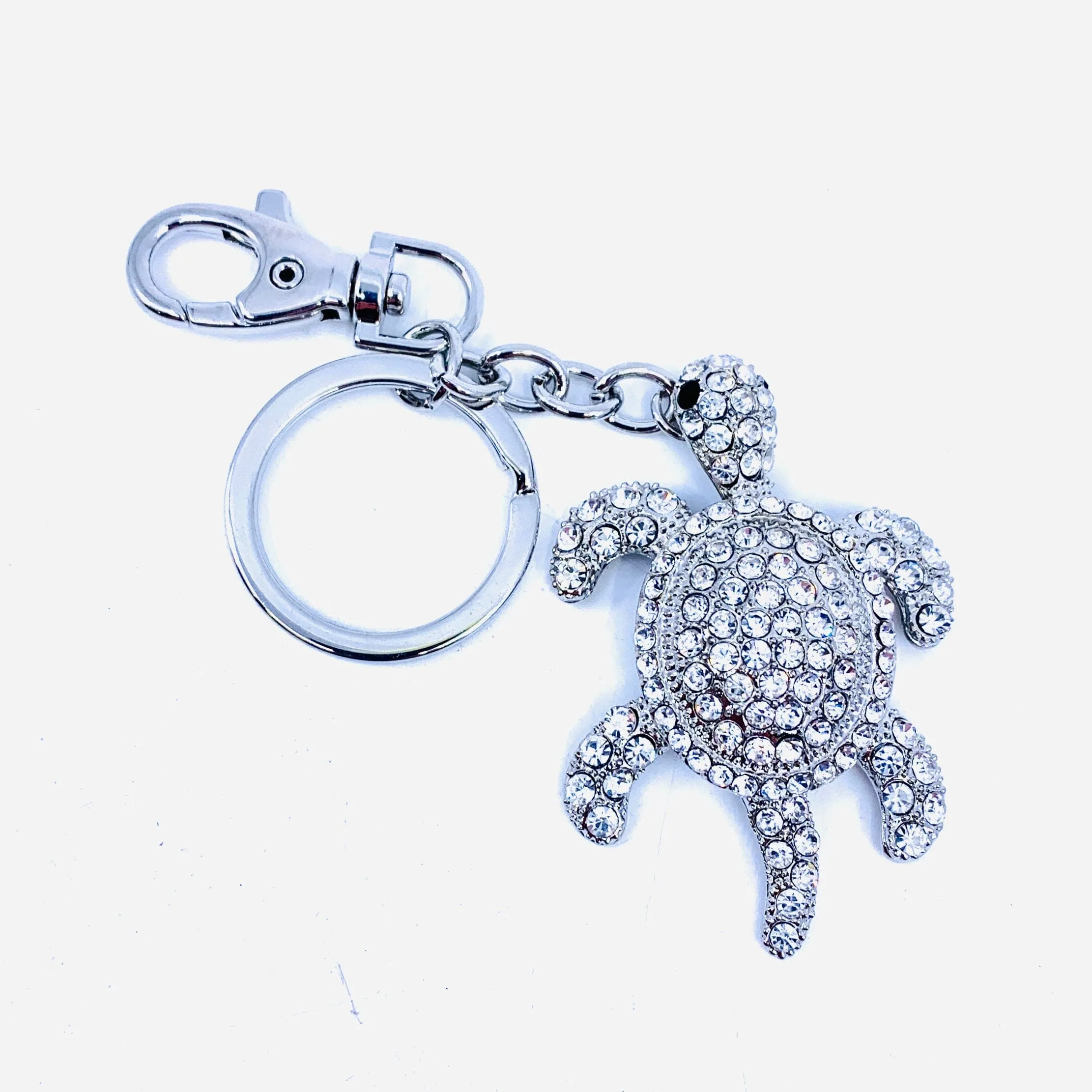 Bejeweled Key Chain 5, Sea Turtle Clear