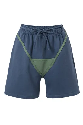 Bikini Bod Thong Long Shorts Blue/Green