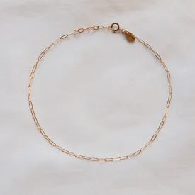 Bitsy Paperclip Chain Anklet