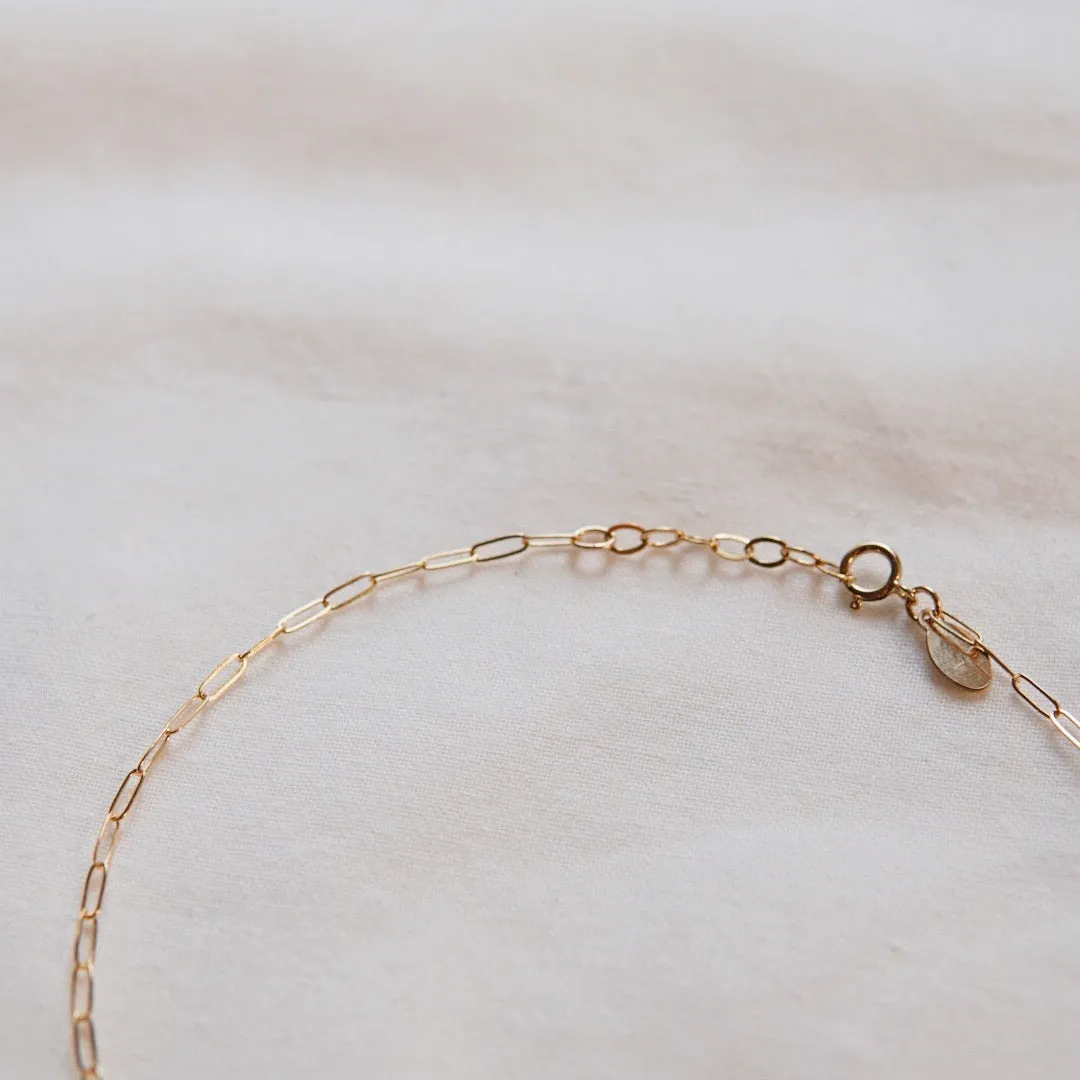 Bitsy Paperclip Chain Anklet