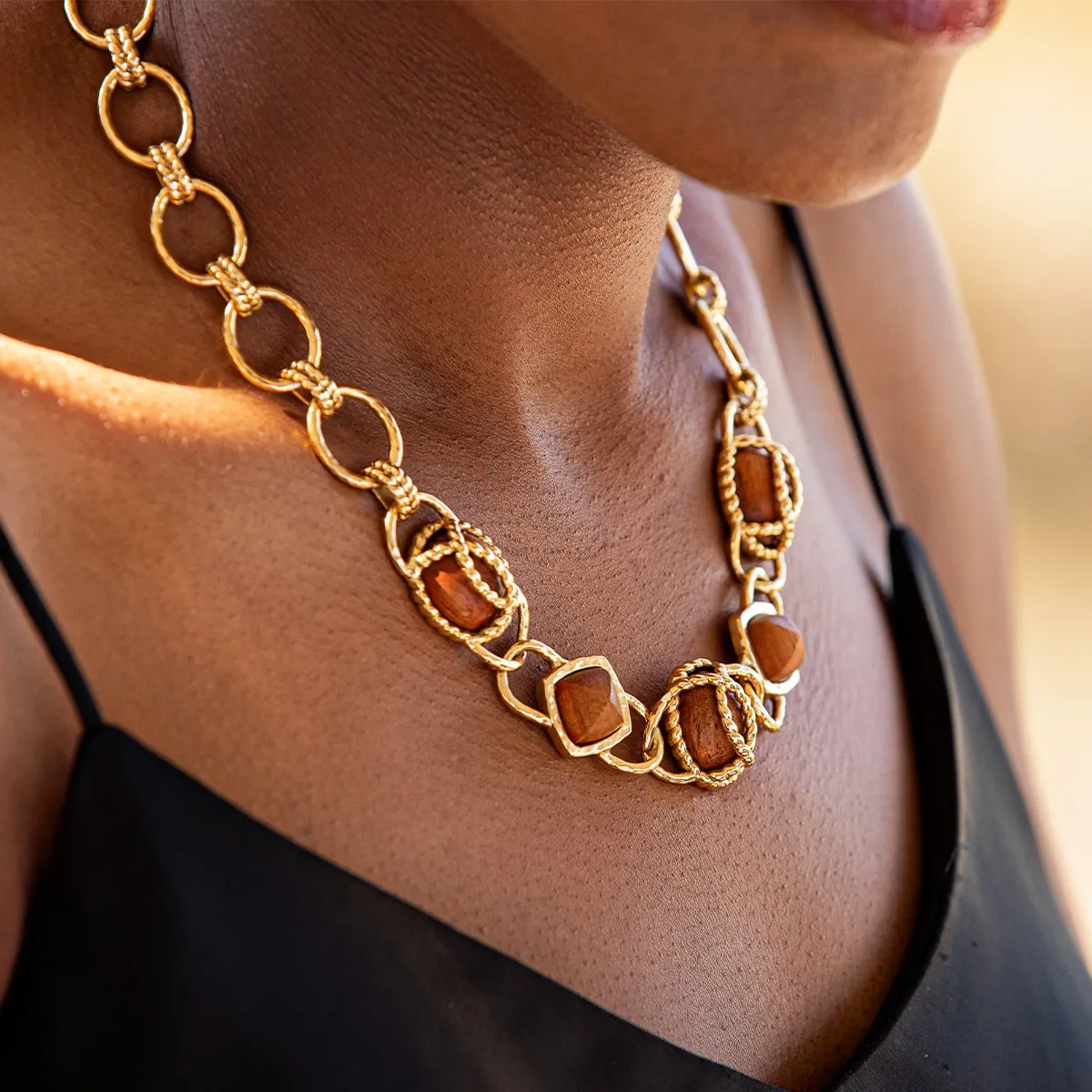 Blandine Chain Necklace - Teak