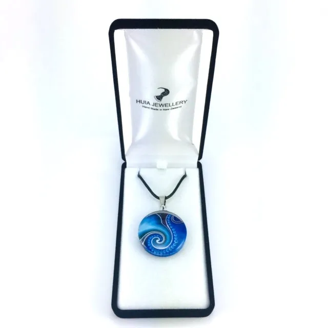 Blue Dot Wave Pendant