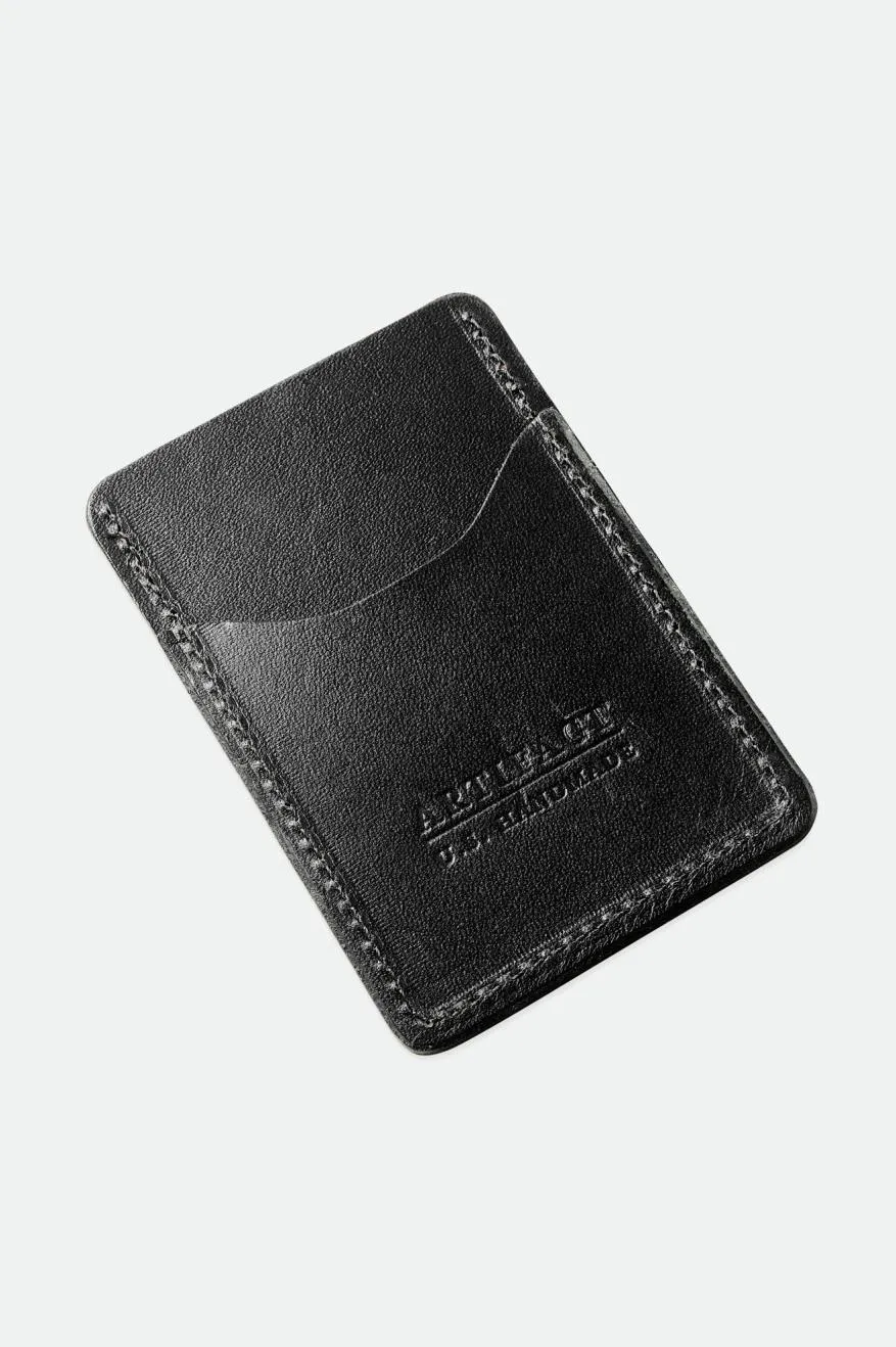 Brixton x Artifact Leather Card Holder Wallet - Black