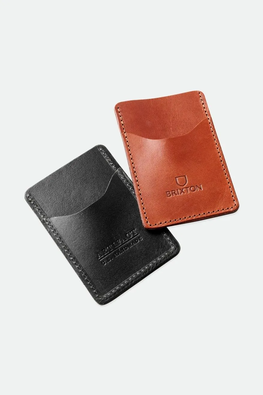 Brixton x Artifact Leather Card Holder Wallet - Black