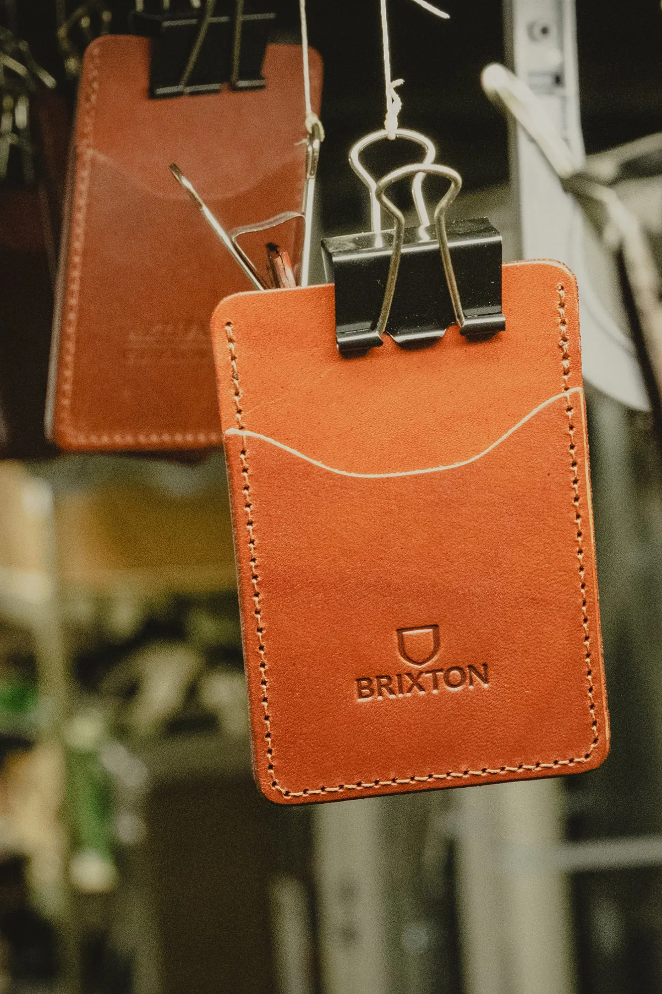 Brixton x Artifact Leather Card Holder Wallet - Black