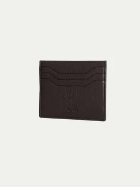 Brown Grained Leather Cardholder