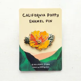 California Poppy Pin