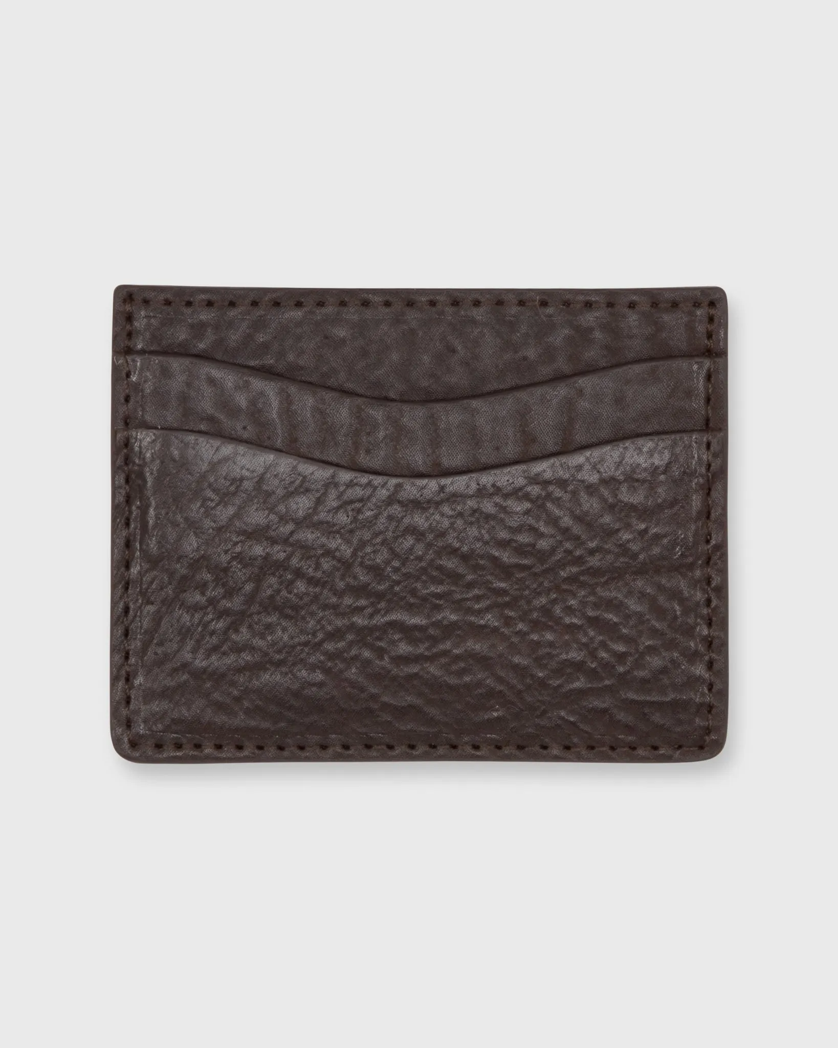 Card Holder in Chocolate Sharkskin