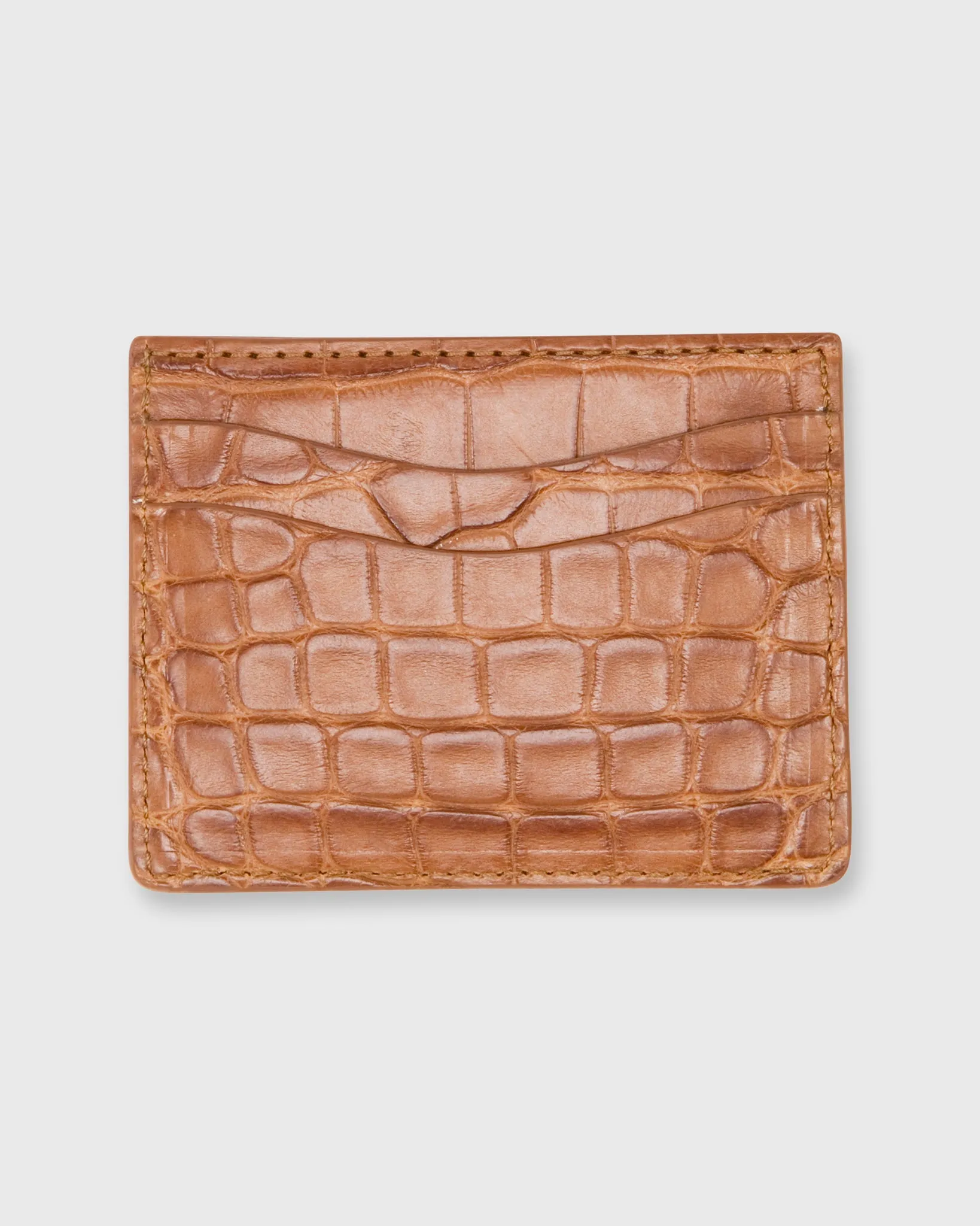 Card Holder in Cognac Matte Alligator