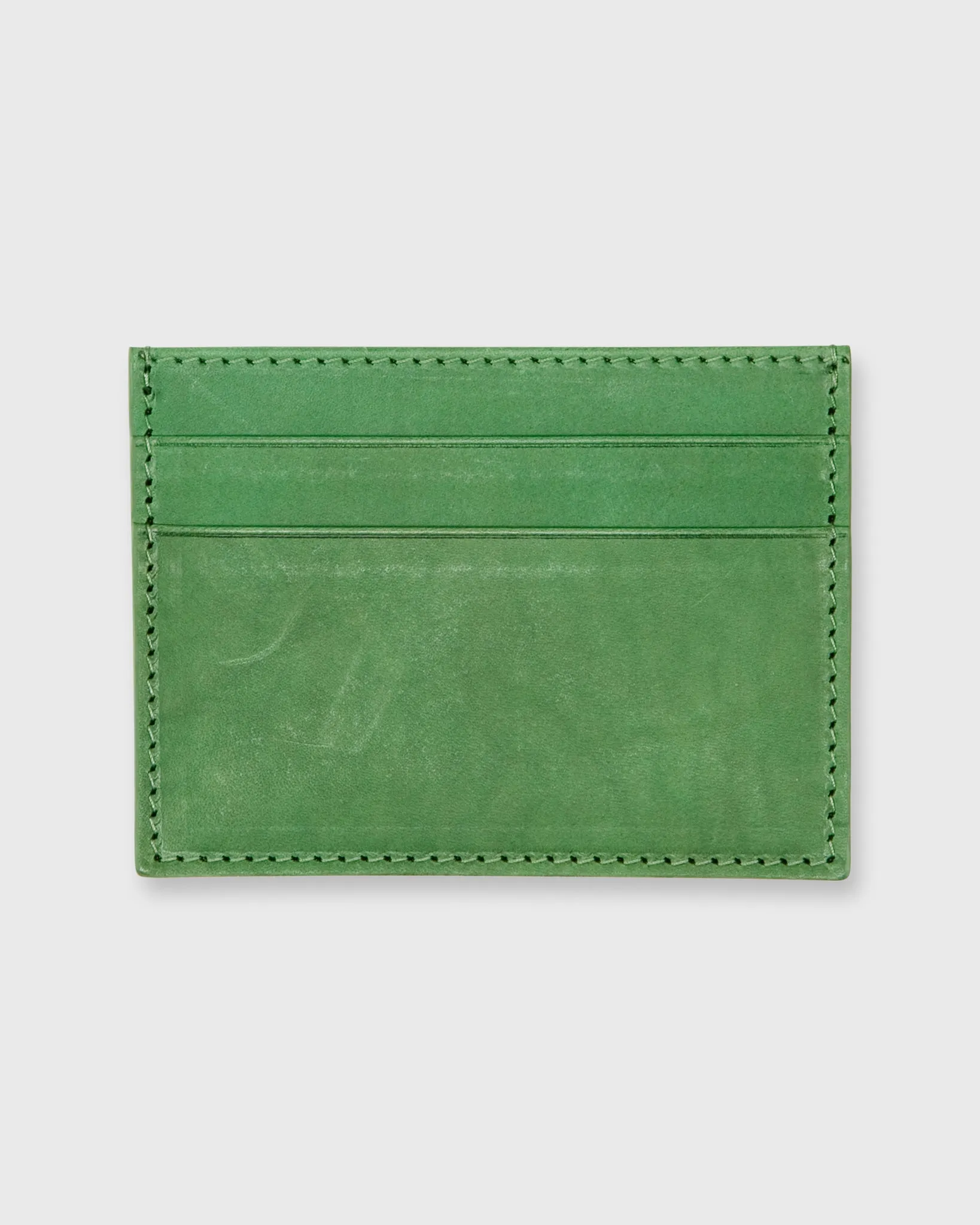 Card Holder in Green Leather