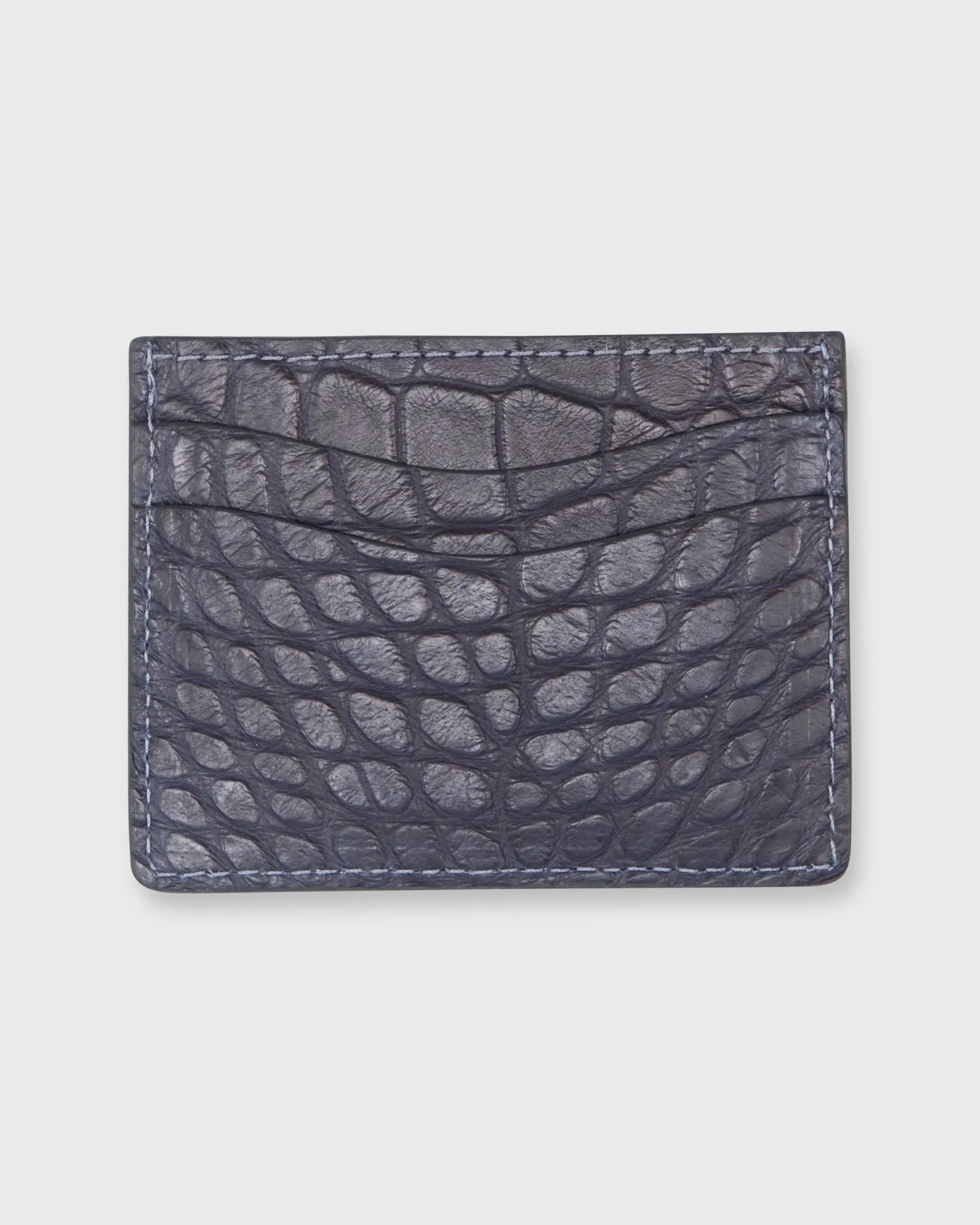 Card Holder in Navy Matte Alligator