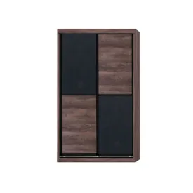 Caroline Modular Wardrobe (Dark Oak with Black Glass)